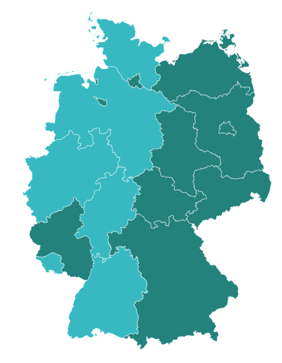 Deutschlandübersicht aller Bundesländer mit Mitgliedern bei Civitas Connect
