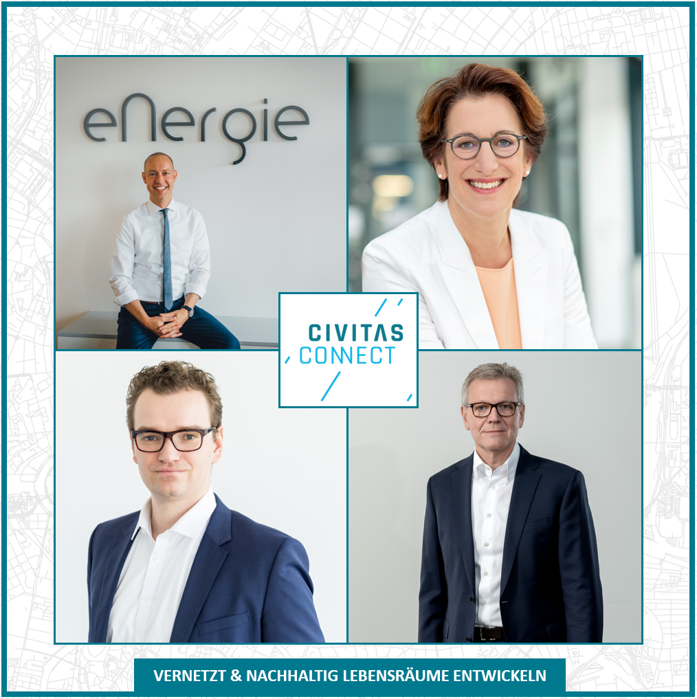 Sebastian Jurczyk, Heike Heim, Dr. Nils Neusel-Lange und Dr. Olaf Horneck, neue Vorstände von Civitas Connect